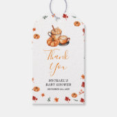 Een Baby brouwt Pumpkin Spice Coffee Baby shower Cadeaulabel (Voorkant)