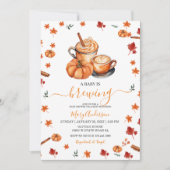 Een Baby brouwt Pumpkin Spice Coffee Baby shower Kaart (Voorkant)