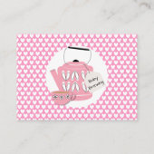 Een Baby brouwt roze Baby shower display shower Informatiekaartje (Achterkant)