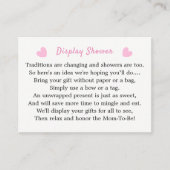 Een Baby brouwt roze Baby shower display shower Informatiekaartje (Voorkant)