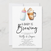 Een Baby brouwt roze Baby shower Kaart (Voorkant)