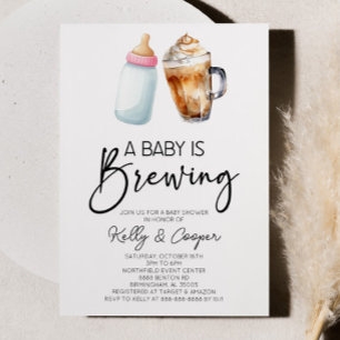 Een Baby brouwt roze Baby shower Kaart