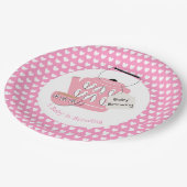 Een Baby brouwt roze Baby shower Papieren Bordje (Gekanteld)