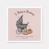 Een Baby brouwt roze Baby shower Servet (Voorkant)