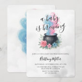 Een Baby brouwt roze en blauwe ketel Kaart (Voorkant / Achterkant)