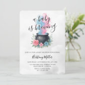 Een Baby brouwt roze en blauwe ketel Kaart (Staand voorkant)