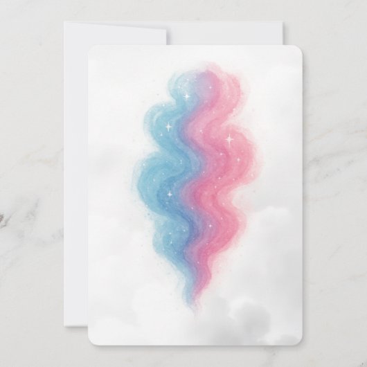 Een Baby brouwt roze en blauwe ketel Kaart (Achterkant)