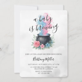 Een Baby brouwt roze en blauwe ketel Kaart