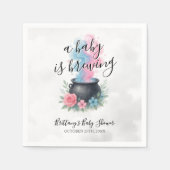 Een Baby brouwt roze en blauwe ketel Servet (Voorkant)