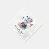 Een Baby brouwt roze en blauwe ketel Servet (Hoek)