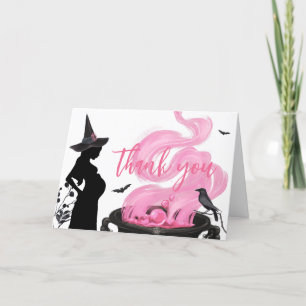 Een Baby brouwt roze heks Baby shower Bedankkaart