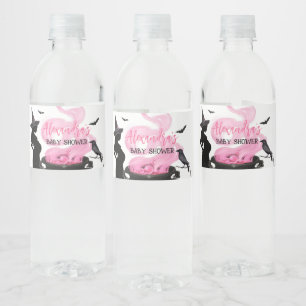 Een Baby brouwt roze heks Baby shower Waterfles Etiket