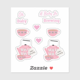 Een Baby brouwt roze Sticker