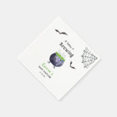 Een Baby brouwt Schattige Halloween Baby shower Servet (Hoek)