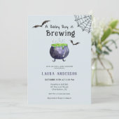 Een Baby brouwt Schattige Halloween Boy Baby showe Kaart (Staand voorkant)