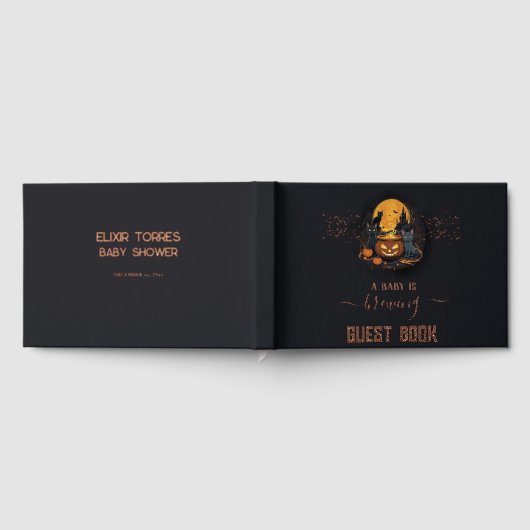 Een Baby brouwt Schattigee Halloween Baby shower F Gastenboek (Volledig)