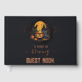 Een Baby brouwt Schattigee Halloween Baby shower F Gastenboek (Voorkant)