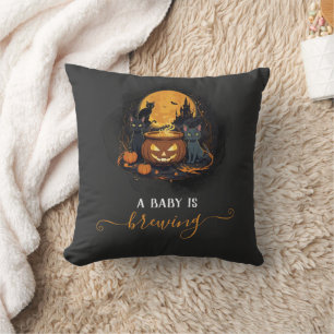 Een Baby brouwt Schattigee Halloween Baby shower L Kussen