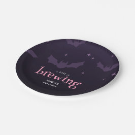 Een Baby brouwt spookachtig Baby shower Papieren Bordje