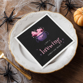 Een Baby brouwt spookachtig Halloween-Baby shower Servet