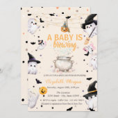 Een Baby brouwt spookgestippeld Baby shower Kaart (Voorkant / Achterkant)