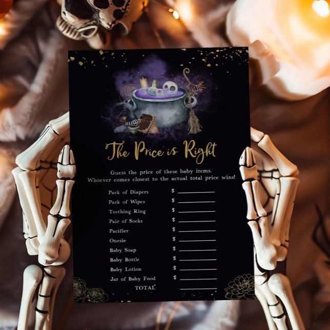 Een Baby brouwt Spooky De prijs is het juiste spel (A Baby is Brewing Baby Shower The Price is Right Game)