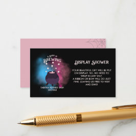 Een Baby brouwt Spooky Gender Reveal Cauldron Informatiekaartje
