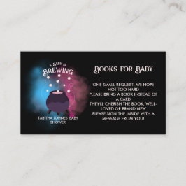 Een Baby brouwt Spooky Gender Reveal Cauldron Informatiekaartje