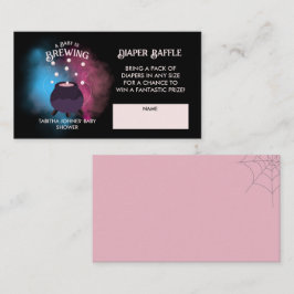 Een Baby brouwt Spooky Gender Reveal Cauldron Informatiekaartje
