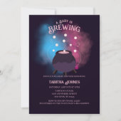 Een Baby brouwt Spooky Gender Reveal Cauldron Kaart (Voorkant)