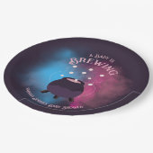 Een Baby brouwt Spooky Gender Reveal Cauldron Papieren Bordje (Gekanteld)