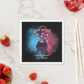 Een Baby brouwt Spooky Gender Reveal Cauldron Servet (Insitu)