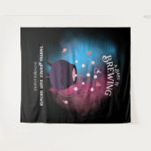 Een Baby brouwt Spooky Gender Reveal Cauldron Wandkleed (Voorkant (horizontaal))