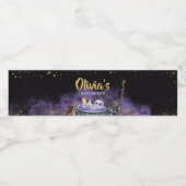 Een Baby brouwt Spooky Halloween Baby shower Waterfles Etiket (Enkel label)