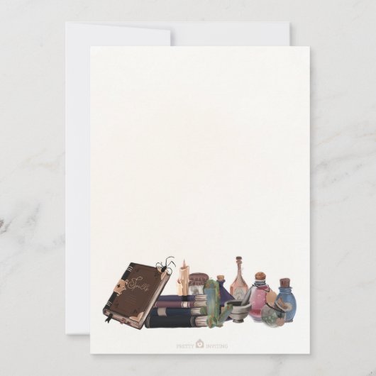 Een Baby brouwt Spooky Halloween Shower Kaart (Achterkant)