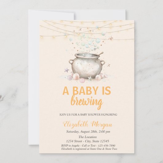 Een Baby brouwt Stippen Schattige Halloween Baby s Kaart (Voorkant)