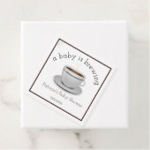 Een Baby brouwt Tea Party Baby shower Bedankjes Labels (In situ)