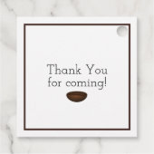 Een Baby brouwt Tea Party Baby shower Bedankjes Labels (Achterkant)