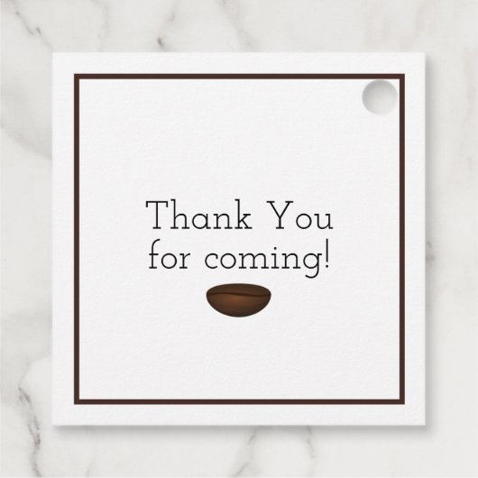 Een Baby brouwt Tea Party Baby shower Bedankjes Labels (Achterkant)