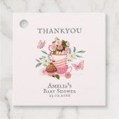 Een Baby brouwt  Tea Party Baby shower Bedankjes Labels (Voorkant)