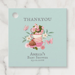 Een Baby brouwt Tea Party Baby shower Bedankjes Labels