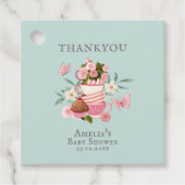 Een Baby brouwt  Tea Party Baby shower Bedankjes Labels (Voorkant)