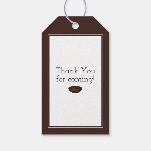 Een Baby brouwt Tea Party Baby shower Cadeaulabel (Achterkant)