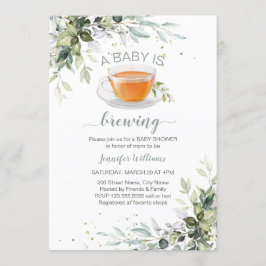 Een baby brouwt Tea Party Baby shower Kaart