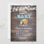 Een baby brouwt uitnodiging Boy BaByQ (Voorkant)
