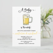 Een baby brouwt uitnodigingen voor babydouches (Staand voorkant)