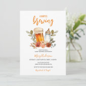 Een Baby brouwt verbrande Oranje bloemen Baby show Kaart (Staand voorkant)