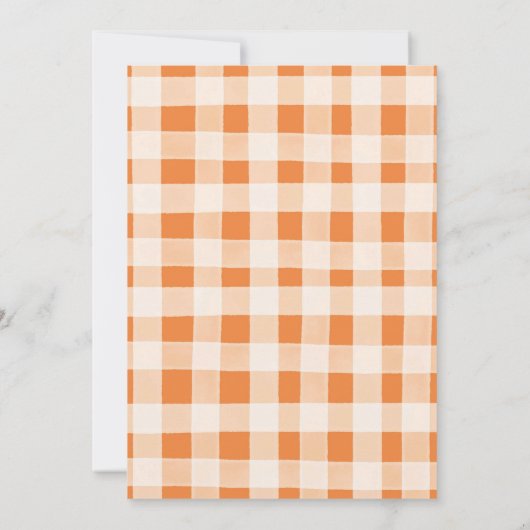 Een Baby brouwt verbrande Oranje bloemen Baby show Kaart (Achterkant)