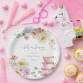 Een Baby brouwt Wildflower Tea Baby shower Papieren Bordje (Feest)