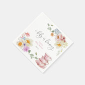 Een Baby brouwt Wildflower Tea Baby shower Servet (Hoek)